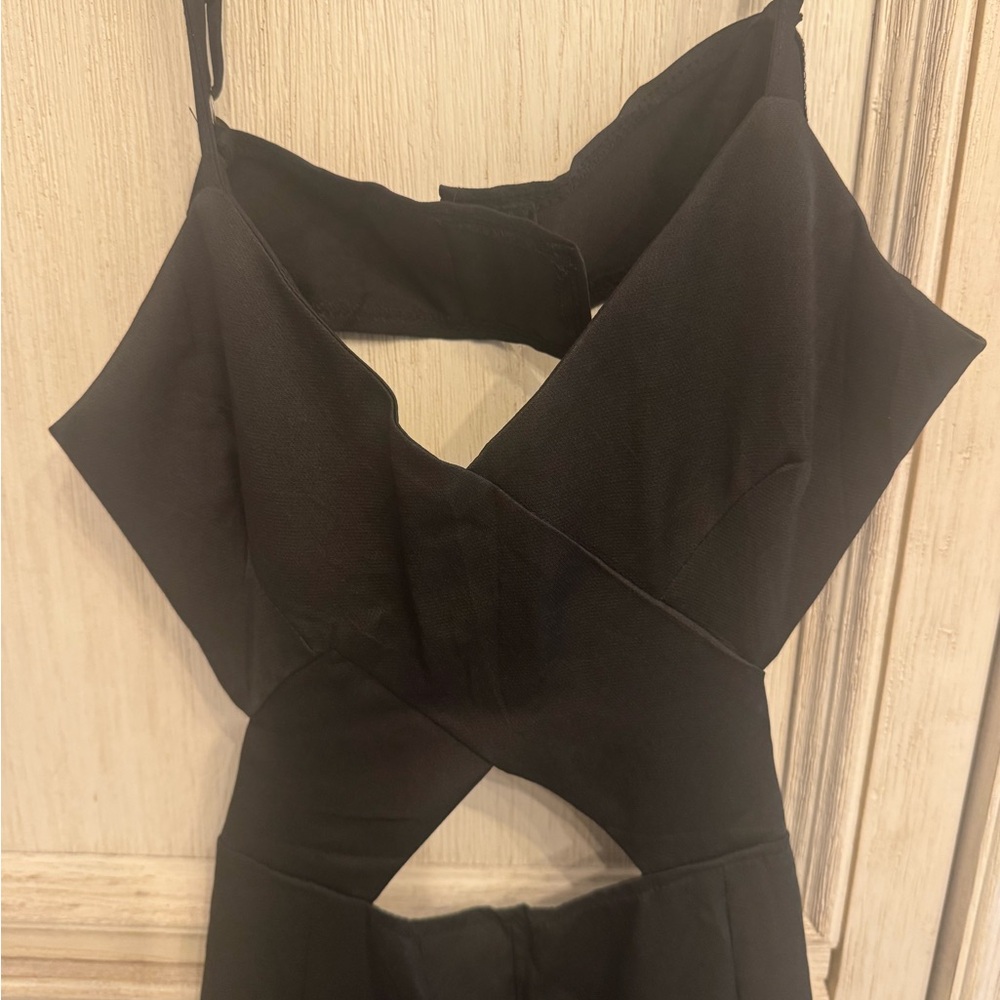 NWT Elegant Black Cutout Jumpsuit with wide leg - Picture 6 of 15